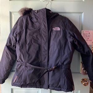North Face Black heavy duty waterproof ski jacket